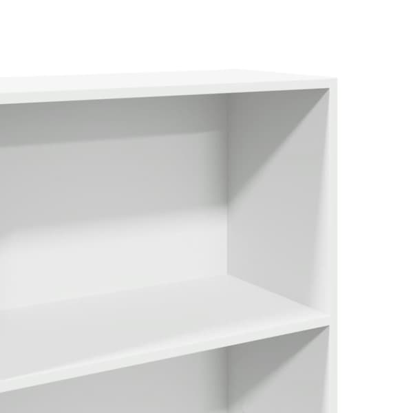 bogreol 60x30x152 cm konstrueret træ hvid
