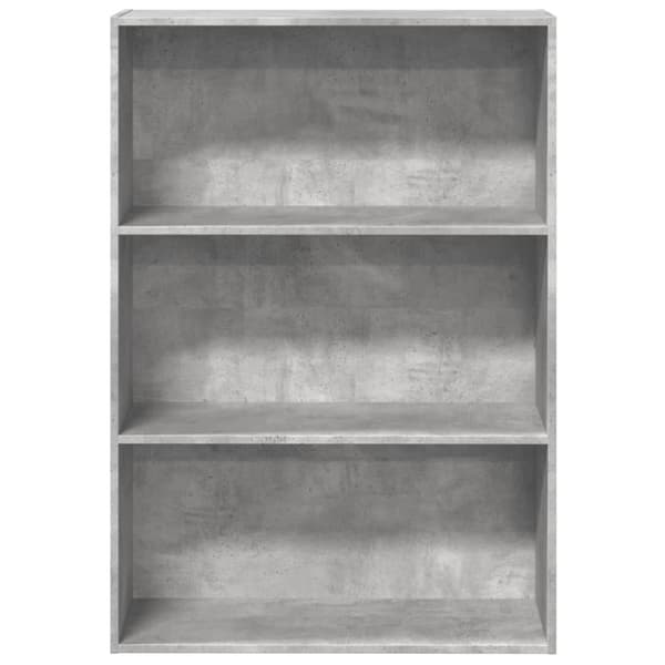 bogreol 80x30x114 cm konstrueret træ betongrå