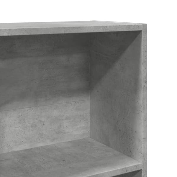 bogreol 80x30x114 cm konstrueret træ betongrå