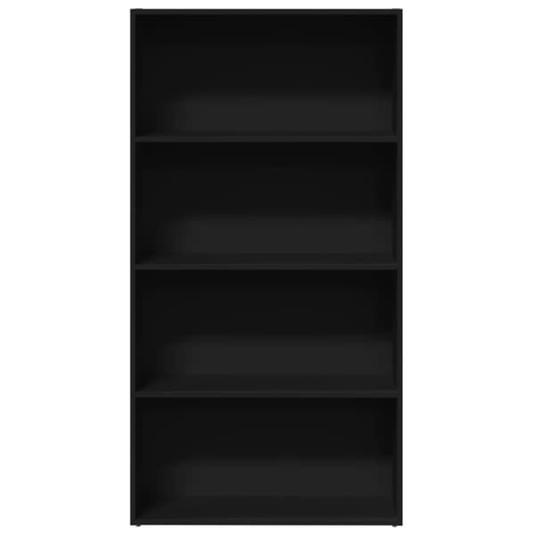 bogreol 80x30x152 cm konstrueret træ sort
