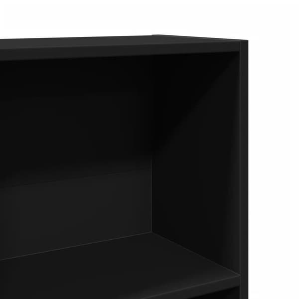 bogreol 80x30x152 cm konstrueret træ sort