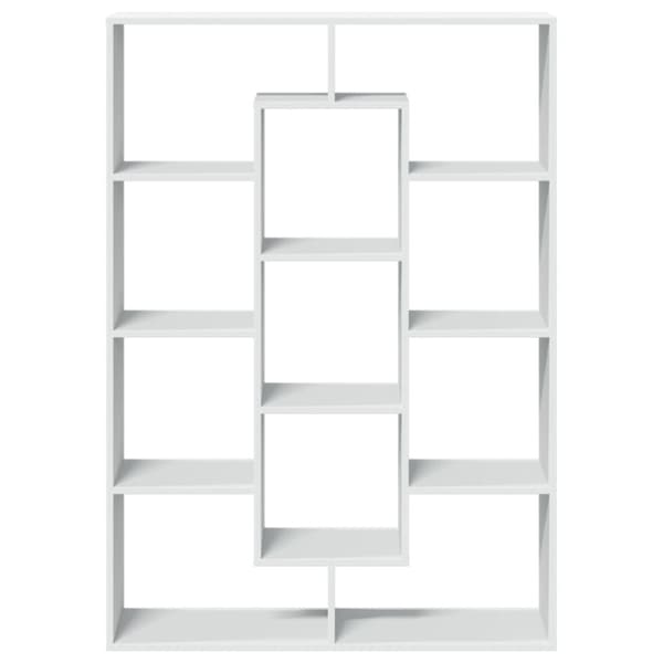 bogreol 102x29x143 cm konstrueret træ hvid