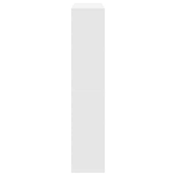 bogreol 102x29x143 cm konstrueret træ hvid