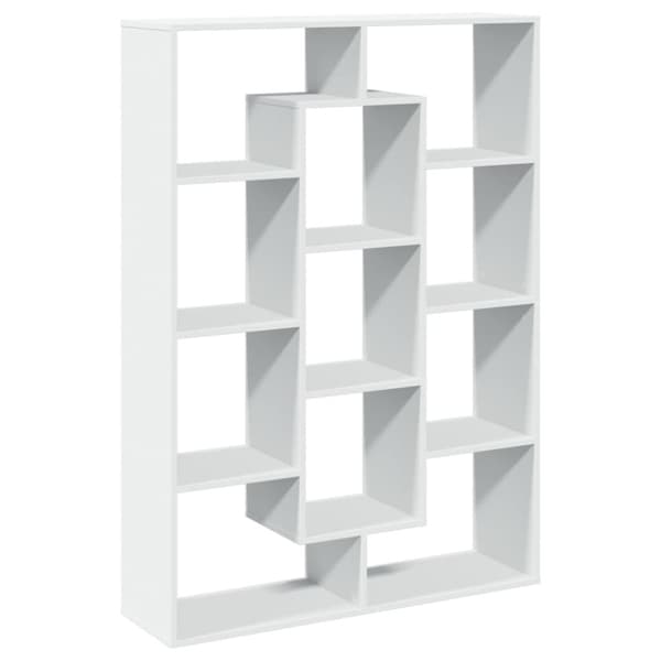 bogreol 102x29x143 cm konstrueret træ hvid