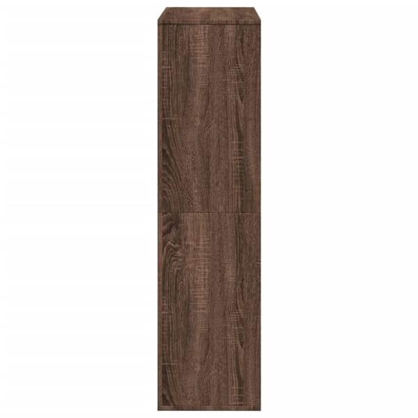 bogreol 100x33x125,5 cm konstrueret træ brun egetræsfarve