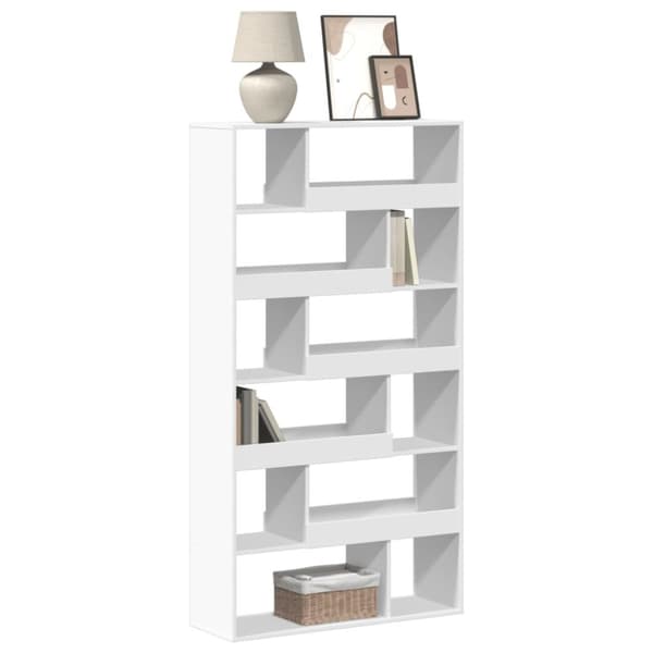 bogreol 100x33x187,5 cm konstrueret træ hvid