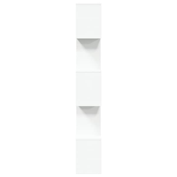 Huoneenjakaja 5 tasoa valkoinen 70x24x161 cm tekninen puu