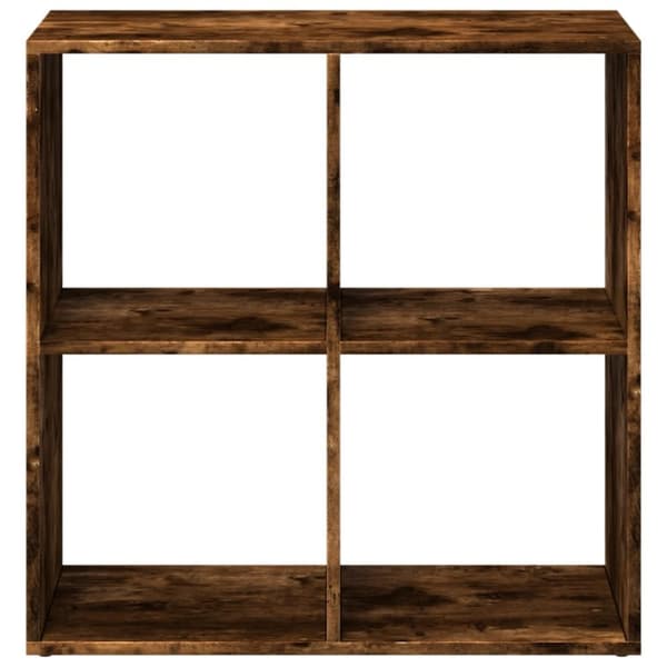 bogreol/rumdeler 69,5x29x69,5 cm konstrueret træ røget eg