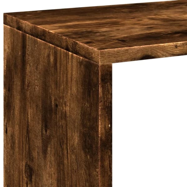 bogreol/rumdeler 69,5x29x69,5 cm konstrueret træ røget eg