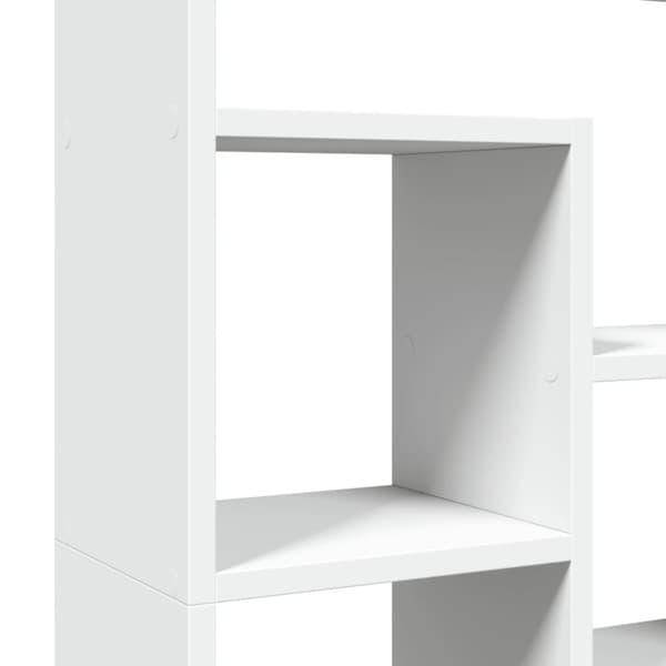 Kirjahylly valkoinen 72x20x120 cm lastulevy