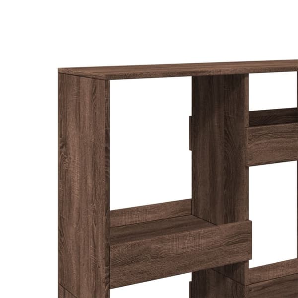 rumdeler 100x33x135 cm konstrueret træ brun egetræsfarve