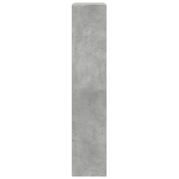 bogreol/rumdeler 143,5x29x143,5 cm konstrueret træ betongrå
