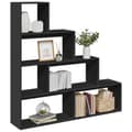 Miniatyrbillede 1 af 10: bogreol/rumdeler 143,5x29x143,5 cm konstrueret træ sort