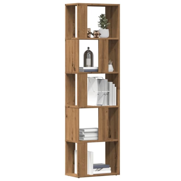 bogskab 45x24x159 cm konstrueret træ kunsteg