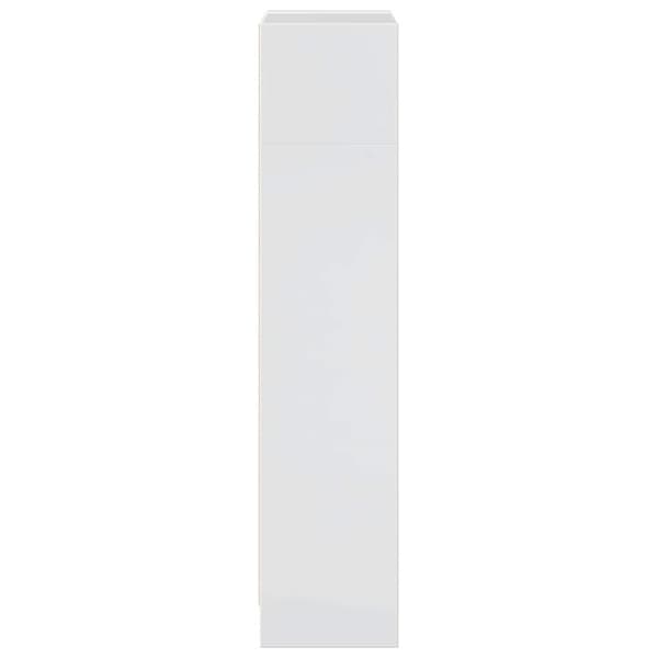 hyllytaso Valkoinen Kiiltävä 40x24x109 cm Puu Materiaali
