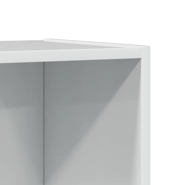 hyllytaso Valkoinen Kiiltävä 40x24x109 cm Puu Materiaali