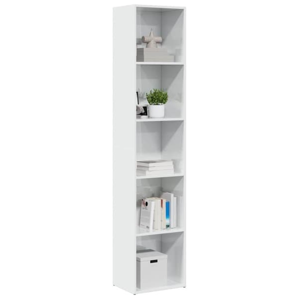 skab 40x30x189 cm konstrueret træ hvid højglans