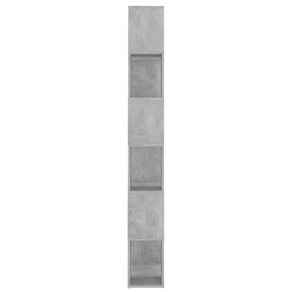 bogreol/rumdeler 60x24x186 cm konstrueret træ betongrå