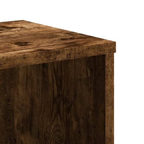 bogreol 50x25x105 cm konstrueret træ røget egetræsfarve