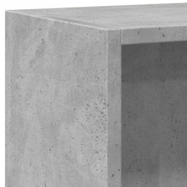 bogreol med 2 hylder 40x30x76,5 cm konstrueret træ betongrå