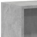 Miniatyrbillede 8 af 10: bogreol med 2 hylder 60x30x76,5 cm konstrueret træ betongrå
