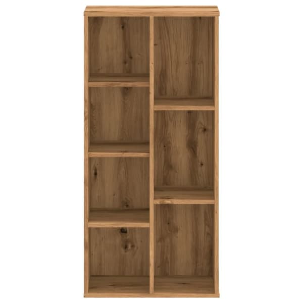 bogreol 50x25x105 cm konstrueret træ egetræsfarve