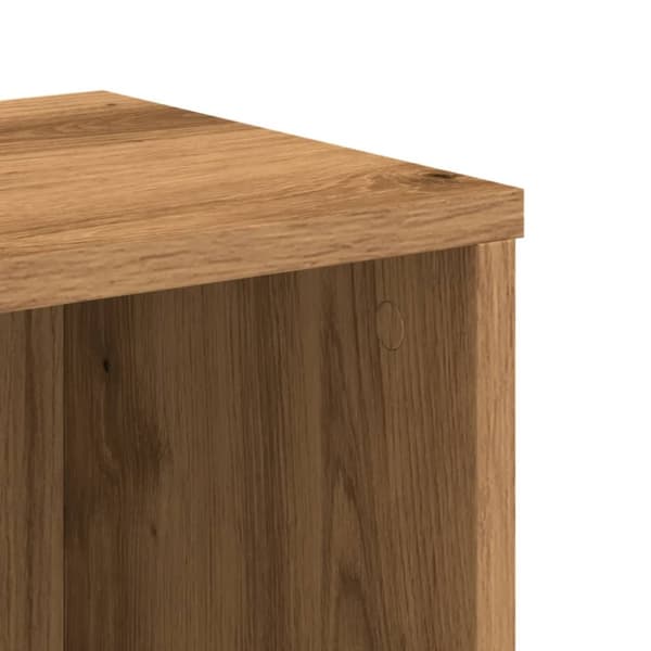 bogreol 50x25x105 cm konstrueret træ egetræsfarve