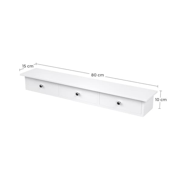 Vægskab - med 3 skuffer - Floating Board - White