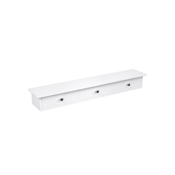 Vægskab - med 3 skuffer - Floating Board - White
