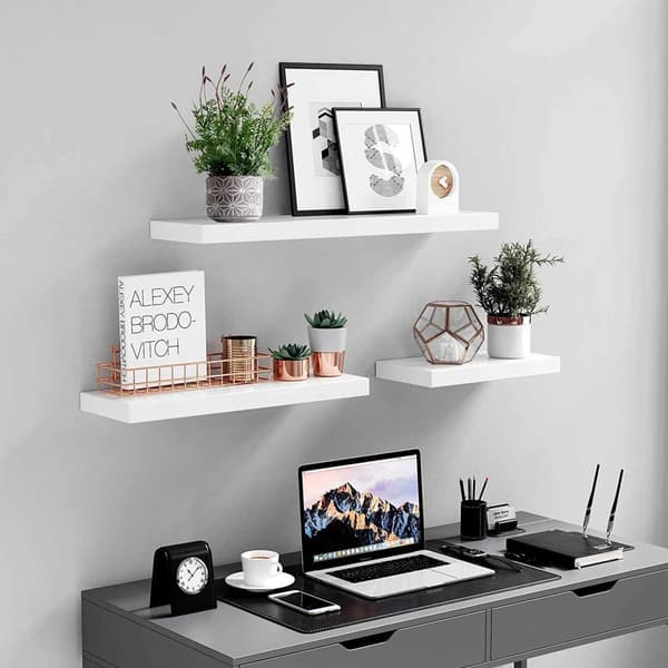 Væghylde - Floating Decorative Board - Moderne design - Hvid