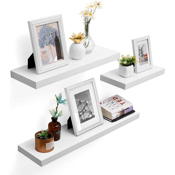 Væghylde - Floating Decorative Board - Moderne design - Hvid