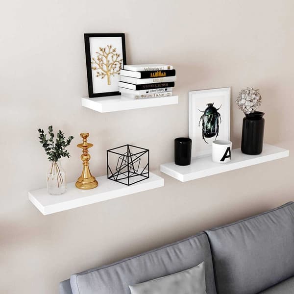 Væghylde - Floating Decorative Board - Moderne design - Hvid
