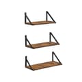 Miniatyrbillede 1 af 9: Væghylder - Sæt med 3 - Singable - Wood - Brown