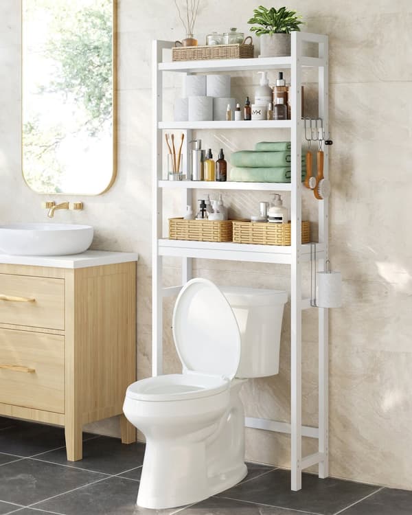 Wc -hylly, jossa on säädettävät hyllyt, Wolkwit