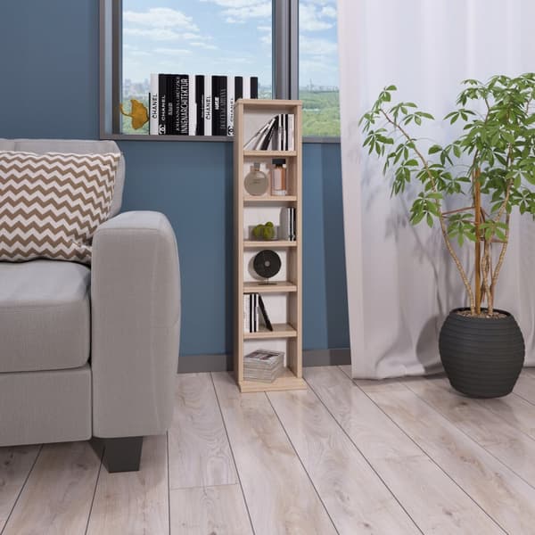 CD/DVD-ställ 92 cm, justerbara Sonoma-hyllor