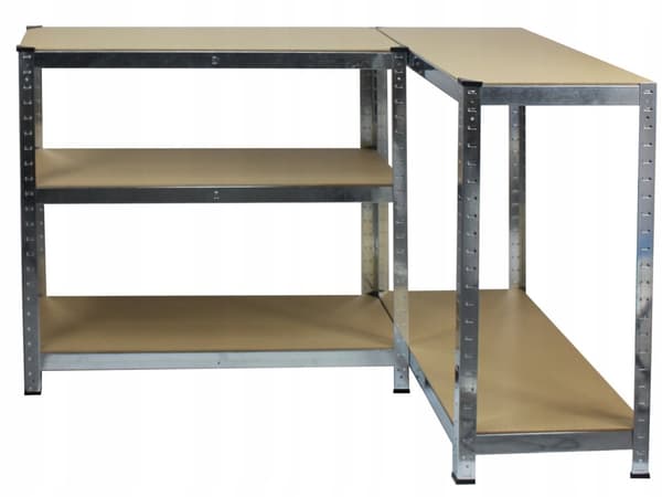 2x Metal opbevaringsstativ kældergarage 180cm