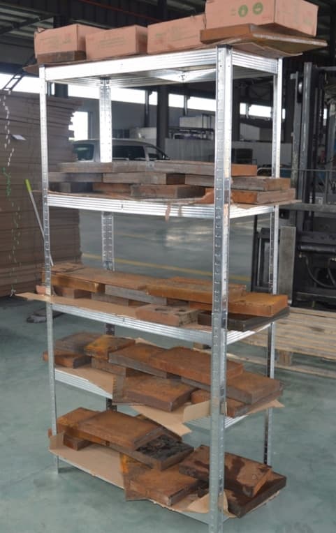 2x Metal opbevaringsstativ kældergarage 180cm