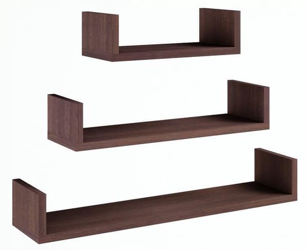 Hänghylla EX3 STOR wenge set om 3 hyllor