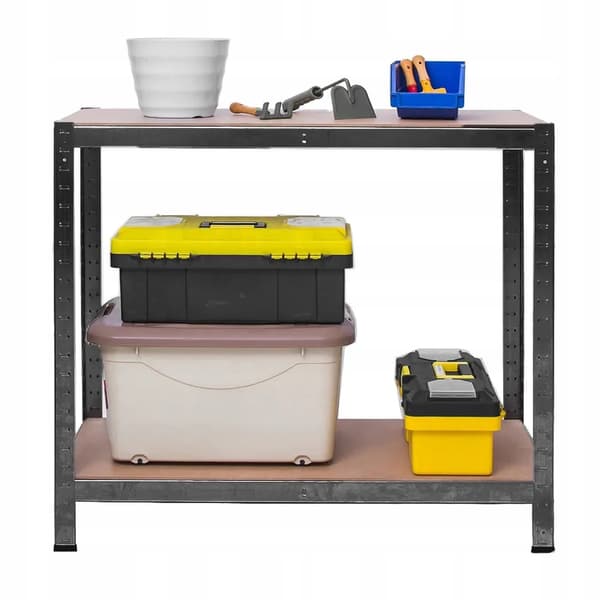 GARAGEFÖRVARINGSHYLLA SVART PREMIUM 4 hyllor 600kg 180x90x40