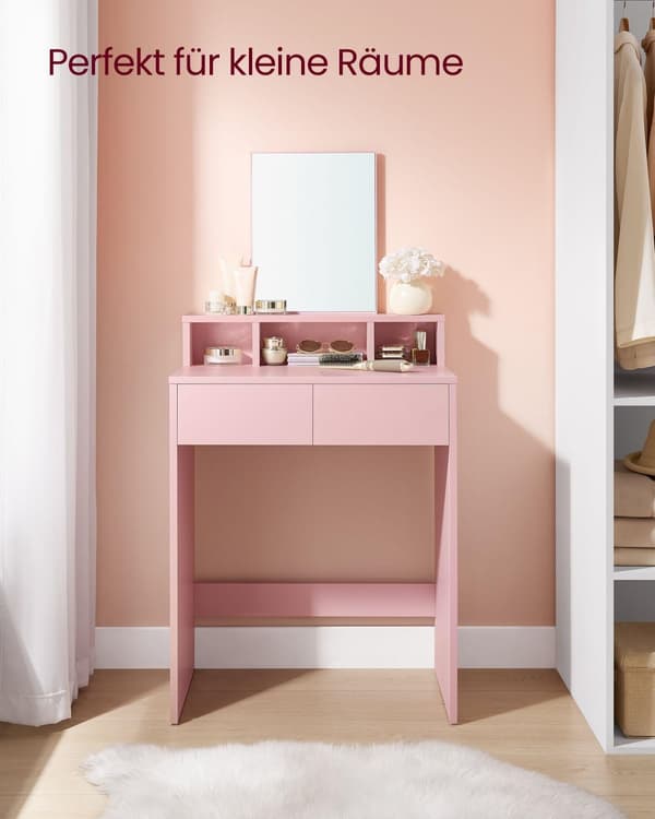 Sminkbord, VASAGLE RDT103R01, 40x60 cm, Rosa