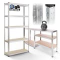 Miniatyrbillede 1 af 9: Kraftig reol 180 x 90 x 40 cm 875 kg - sølv