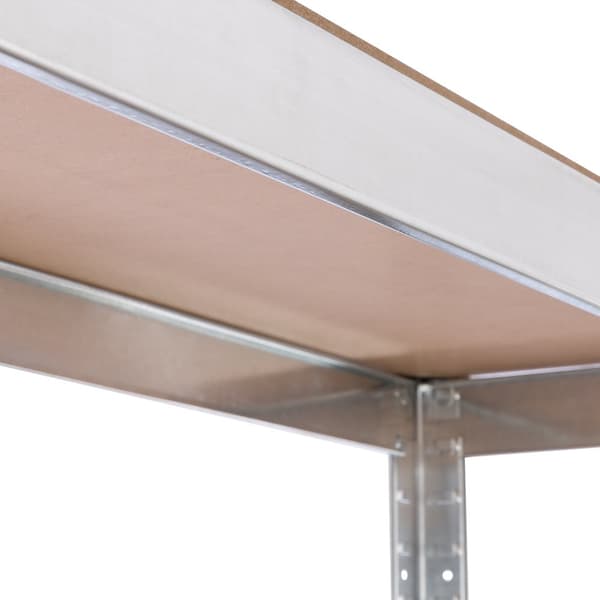 Kraftig reol 160 x 80 x 40 cm 320 kg - sølv