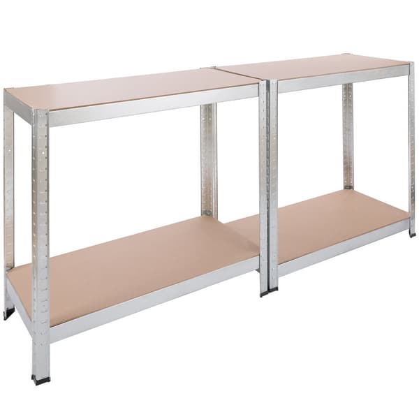Kraftig reol 160 x 80 x 40 cm 320 kg - sølv