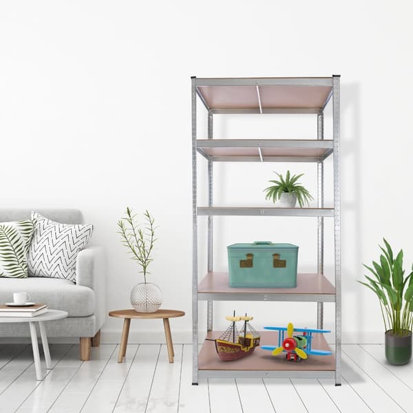 Kraftig reol 200 x 90 x 60 cm 875 kg - sølv