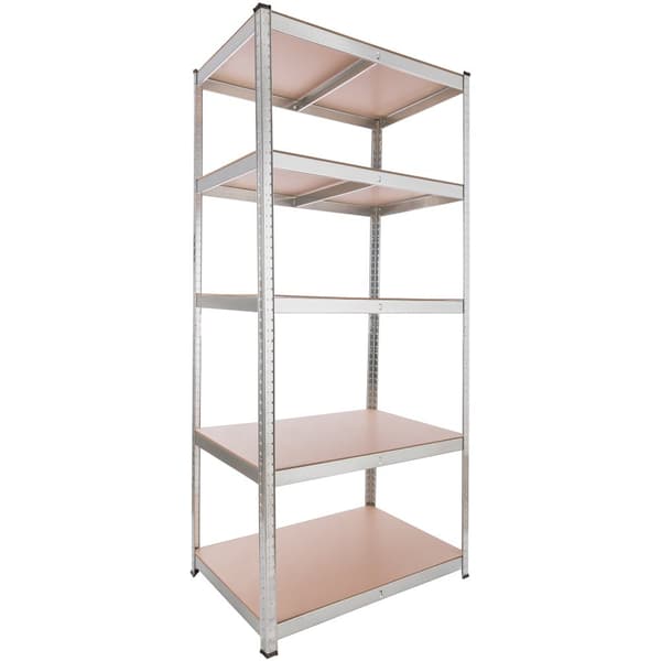 Kraftig reol 200 x 90 x 60 cm 875 kg - sølv