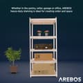 Miniatyrbillede 4 af 10: Kraftig reol 200 x 90 x 45 cm 1000 kg - sølv