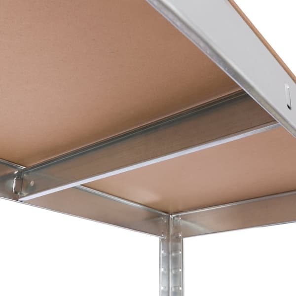 Kraftig reol 200 x 90 x 45 cm 1000 kg - sølv