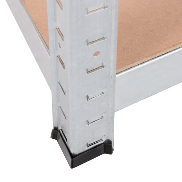 Kraftig reol 200 x 90 x 45 cm 1000 kg - sølv