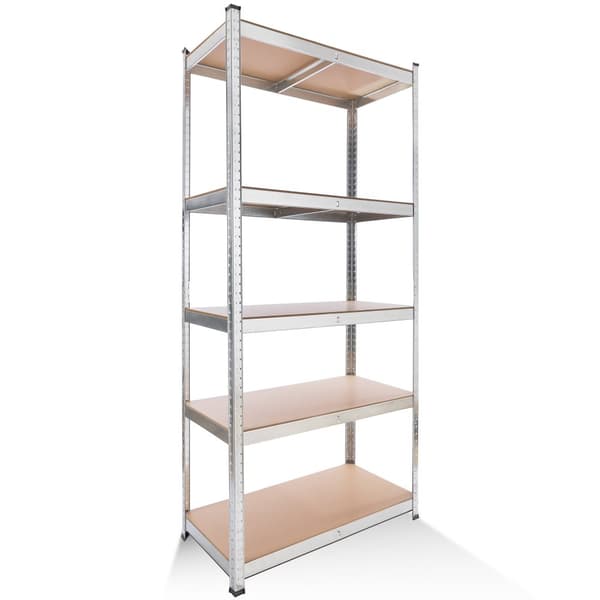 Kraftig reol 200 x 90 x 45 cm 1000 kg - sølv