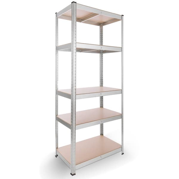 Kraftig reol 180 x 75 x 45 cm 875 kg - sølv